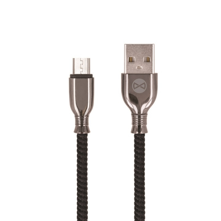 Forever Tornado - microUSB-kabel for hurtiglading (3A), 1 m, svart i gruppen SMARTTELEFON & NETTBRETT / Ladere og Kabler / Kabler / Kabler microUSB hos TP E-commerce Nordic AB (38-92675)