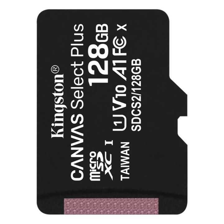 Kingston Canvas Select Plus microSDXC, 128GB i gruppen Elektronikk / Lagringsmedia / Minnekort / MicroSD/HC/XC hos TP E-commerce Nordic AB (38-92719)