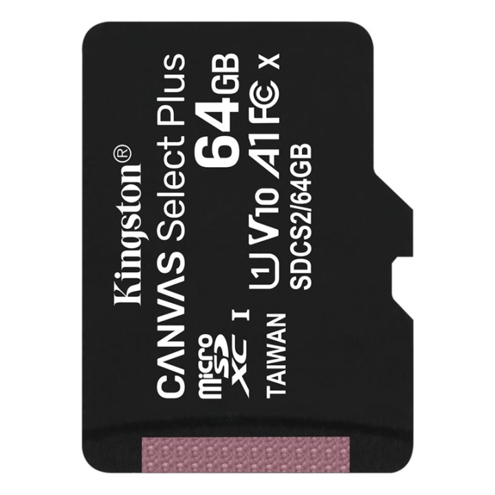 Kingston Canvas Select Plus microSDXC 64GB i gruppen Elektronikk / Lagringsmedia / Minnekort / MicroSD/HC/XC hos TP E-commerce Nordic AB (38-92722)