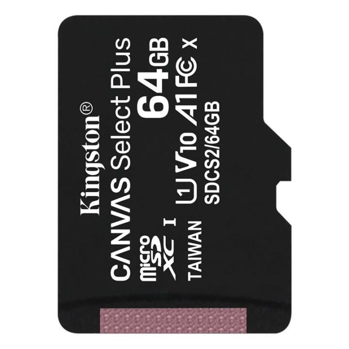 Kingston Canvas Select Plus microSDXC 64 GB i gruppen Elektronikk / Lagringsmedia / Minnekort / MicroSD/HC/XC hos TP E-commerce Nordic AB (38-92722)