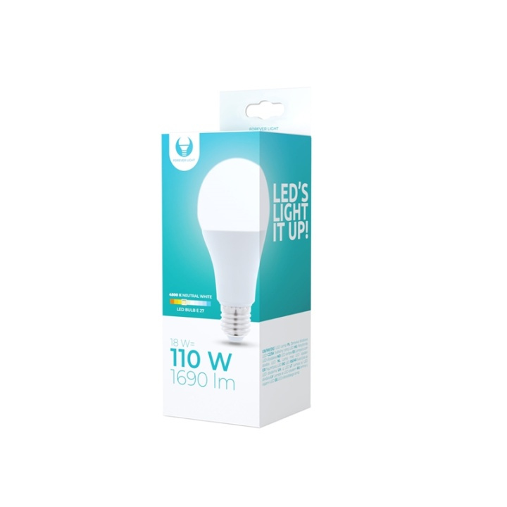 LED-lampe E27, A65, 18W, 230V, 4500K, Hvit nøytral i gruppen Elektronikk / Lys / LED-lys hos TP E-commerce Nordic AB (38-92752)
