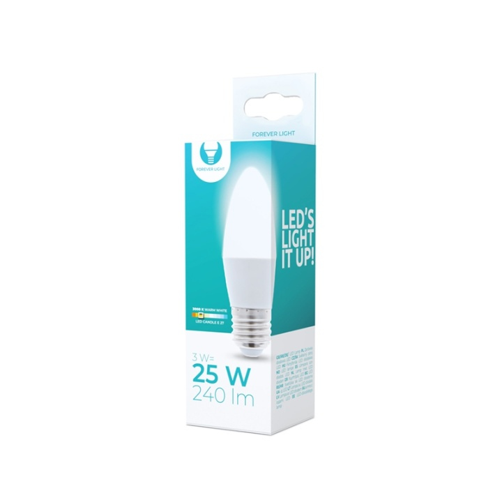 LED-lampe E27, 3W, 230V, 3000K, varmhvit i gruppen Elektronikk / Lys / LED-lys hos TP E-commerce Nordic AB (38-92754)