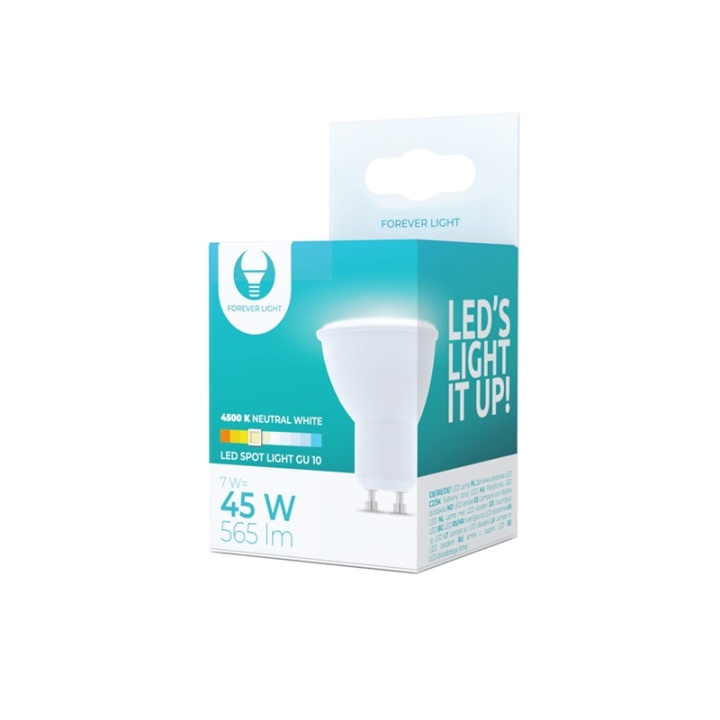 LED-lampe GU10, 7W, 230V, 4500K, hvit nøytral i gruppen Elektronikk / Lys / LED-lys hos TP E-commerce Nordic AB (38-92760)