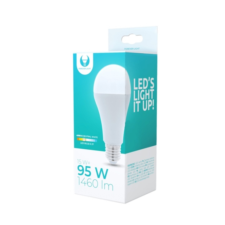 LED-lampe E27, A65, 15W, 230V, 4500K, Hvit nøytral i gruppen Elektronikk / Lys / LED-lys hos TP E-commerce Nordic AB (38-92779)