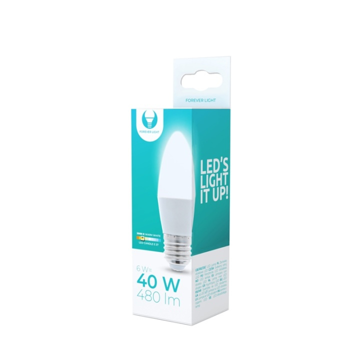 LED-lampe E27, 6W, 3000K, varm hvit i gruppen Elektronikk / Lys / LED-lys hos TP E-commerce Nordic AB (38-92783)