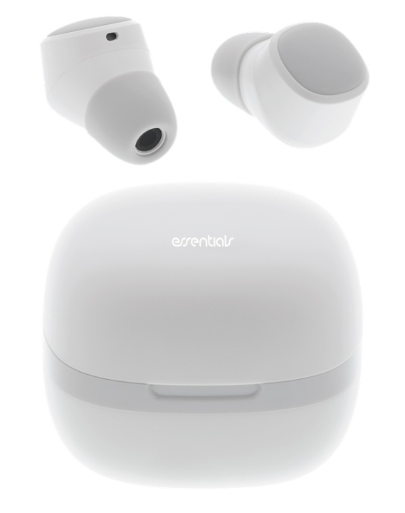 Essentials True Wireless Stereo in-ear, IPX6, Vit i gruppen Elektronikk / Lyd & Bilde / Hodetelefoner & Tilbehør / Hodetelefoner hos TP E-commerce Nordic AB (38-92924)