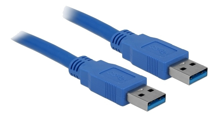 DeLOCK Kabel USB 3.0 Type-A hann > USB 3.0 Type-A hann, 3 m, blå i gruppen Datautstyr / Kabler og adaptere / USB / USB-A / Kabler hos TP E-commerce Nordic AB (38-92989)