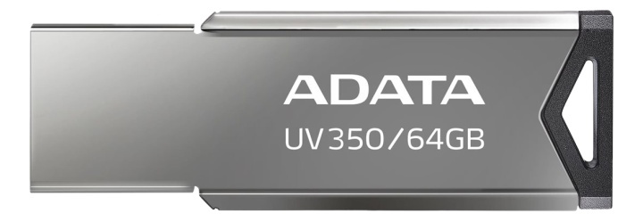 ADATA UV350 - USB-minnepinne - 64 GB - USB 3.2 Gen 1 - sølv i gruppen Elektronikk / Lagringsmedia / USB-Pinner / USB 3.2 hos TP E-commerce Nordic AB (38-93016)
