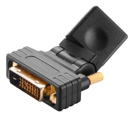 Vinklet DVI hann til HDMI hunnadapter med gullbelagte kontakter i gruppen Datautstyr / Kabler og adaptere / DVI / Adaptere hos TP E-commerce Nordic AB (38-93020)