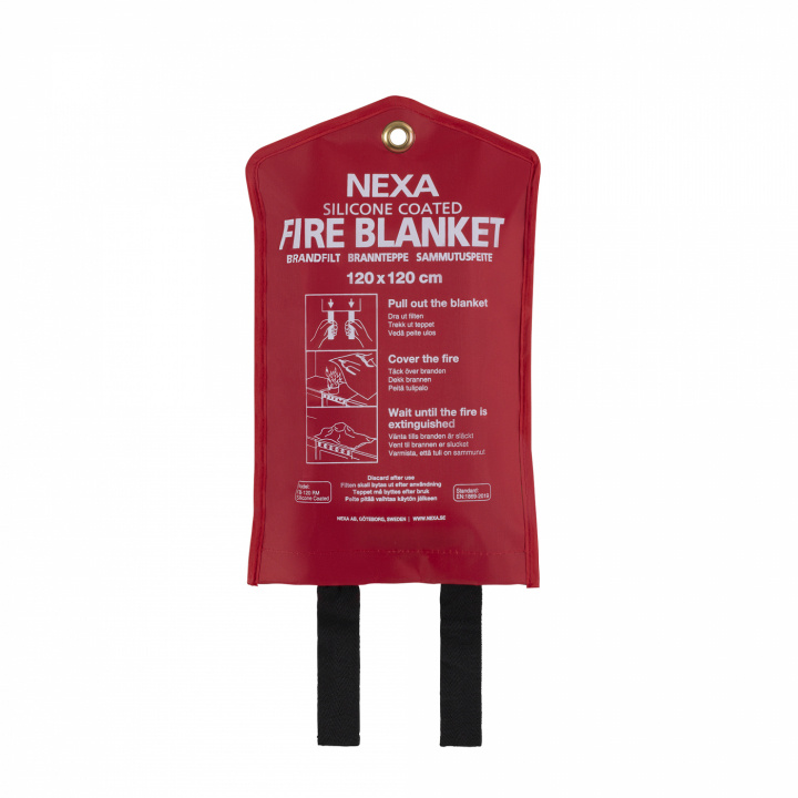 Brannteppe i silikon 120x120 cm i gruppen HJEM, HUS OG HAGE / Alarm, Sikkerhet og overvåking / Brann, røyk, gass / Branntepper hos TP E-commerce Nordic AB (38-93098)