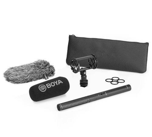 BOYA Profesjonell shotgun-mikrofon (medium) i gruppen Elektronikk / Lyd & Bilde / Håndholdte mikrofoner hos TP E-commerce Nordic AB (38-93102)
