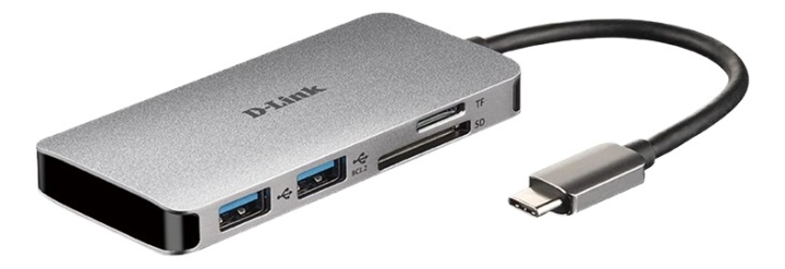 6-i-1 USB-C-hub med HDMI/kortleser/strømforsyning i gruppen Datautstyr / Bærbare datamaskiner og tilbehør / Dokkingstasjoner hos TP E-commerce Nordic AB (38-93258)
