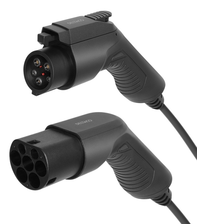 DELTACO e-Charge, kabel type 2 - type 1, 1 fase, 16A, 10M i gruppen Bil / Elbil hos TP E-commerce Nordic AB (38-93266)