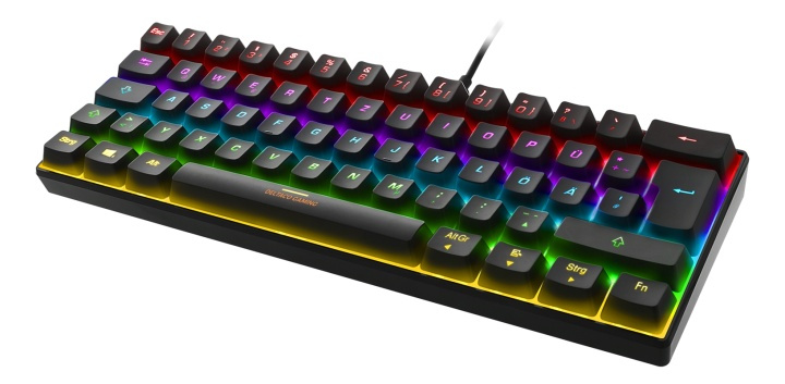 DELTACO GAMING mechanical keyboard with 60% layout, RGB, red switches i gruppen Datautstyr / GAMING / Tastatur hos TP E-commerce Nordic AB (38-93296)