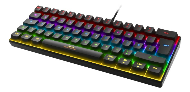 DELTACO GAMING mechanical keyboard with 60% layout, RGB, red switches i gruppen Datautstyr / GAMING / Tastatur hos TP E-commerce Nordic AB (38-93297)