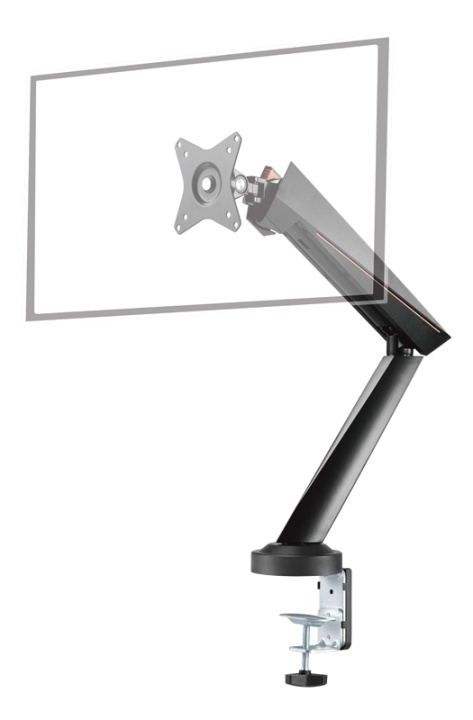 DELTACO Single Monitor Spring-Assisted Pro Gaming Monitor Arm i gruppen Datautstyr / Dataskjerm / Skjermarmer og fester hos TP E-commerce Nordic AB (38-93311)