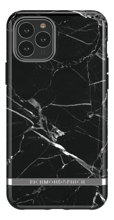 Richmond & Finch Black Marble, iPhone 11 Pro Max, silver details i gruppen SMARTTELEFON & NETTBRETT / Mobilbeskyttelse / Apple / iPhone 11 Pro Max / Deksel hos TP E-commerce Nordic AB (38-93349)