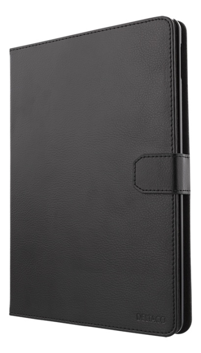 DELTACO iPad case, vegan leather, wake function, support, black i gruppen SMARTTELEFON & NETTBRETT / Annet tilbehør / Dokking, stativ & holdere hos TP E-commerce Nordic AB (38-93362)