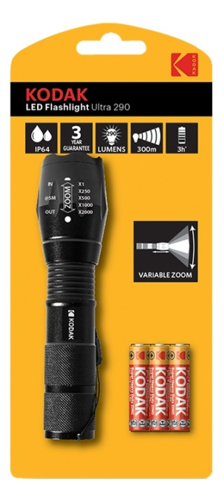 Kodak LED Flashlight Ultra 290 i gruppen SPORT, FRITID & HOBBY / Lommelykter og hodelykter / Lommelykter hos TP E-commerce Nordic AB (38-93368)
