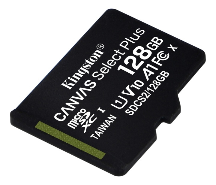 Kingston 128GB micSDXC Canvas Select Plus 100R A1 C10 1-pack w/o ADP i gruppen Elektronikk / Lagringsmedia / Minnekort / MicroSD/HC/XC hos TP E-commerce Nordic AB (38-93376)