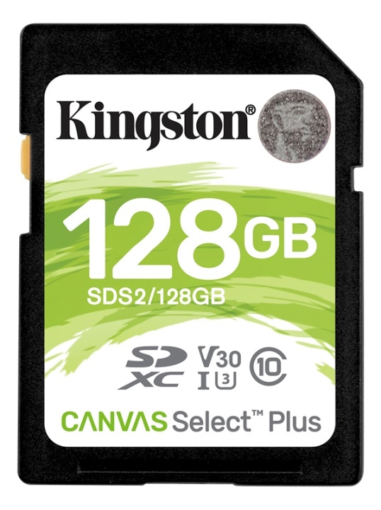 Kingston 128 GB SDXC Canvas Select Plus 100R C10 UHS-I U3 V30 i gruppen Elektronikk / Lagringsmedia / Minnekort / SD/SDHC/SDXC hos TP E-commerce Nordic AB (38-93383)