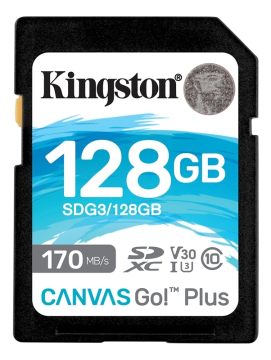 Kingston 128 GB SDXC Canvas Go Plus 170R C10 UHS-I U3 V30 i gruppen Elektronikk / Lagringsmedia / Minnekort / SD/SDHC/SDXC hos TP E-commerce Nordic AB (38-93407)