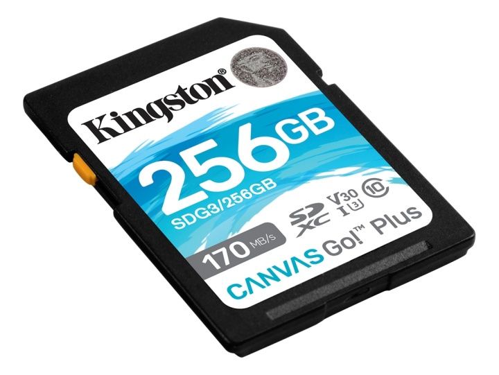 Kingston 256GB SDXC Canvas Go Plus 170R C10 UHS-I U3 V30 i gruppen Elektronikk / Lagringsmedia / Minnekort / SD/SDHC/SDXC hos TP E-commerce Nordic AB (38-93408)