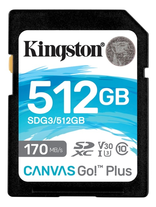 Kingston 512GB SDXC Canvas Go Plus 170R C10 UHS-I U3 V30 i gruppen Elektronikk / Lagringsmedia / Minnekort / SD/SDHC/SDXC hos TP E-commerce Nordic AB (38-93409)