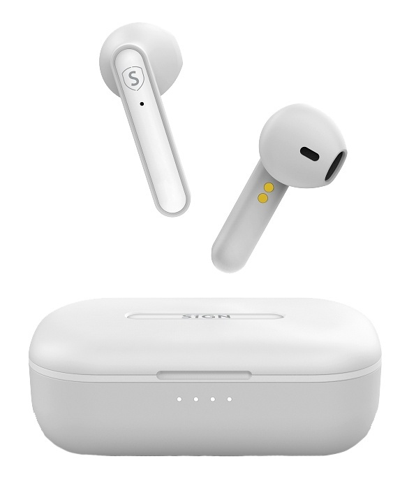 SiGN Freedom wireless in-ear buds, white i gruppen Elektronikk / Lyd & Bilde / Hodetelefoner & Tilbehør / Hodetelefoner hos TP E-commerce Nordic AB (38-93573)