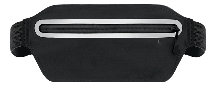 STREETZ Sport waist bag, reflective, fits most mobile phones, black i gruppen SMARTTELEFON & NETTBRETT / Mobilbeskyttelse / Universalbeskyttelse / Flippdeksel hos TP E-commerce Nordic AB (38-93579)