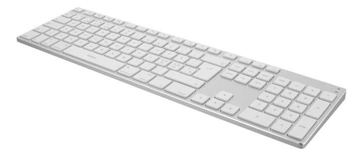 DELTACO fullsize bluetooth keyboard, aluminium, rechargeable battery, i gruppen Datautstyr / Mus & Tastatur / Tastatur / Trådløs hos TP E-commerce Nordic AB (38-93595)