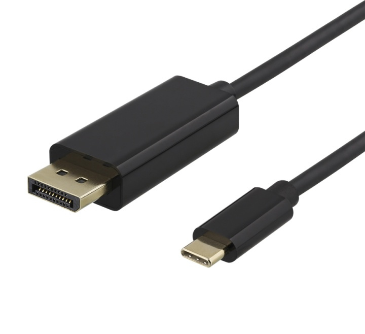 DELTACO USB-C til DisplayPort-kabel, 1 m, 4K@60 Hz, svart i gruppen Datautstyr / Kabler og adaptere / USB / USB-C hos TP E-commerce Nordic AB (38-93661)