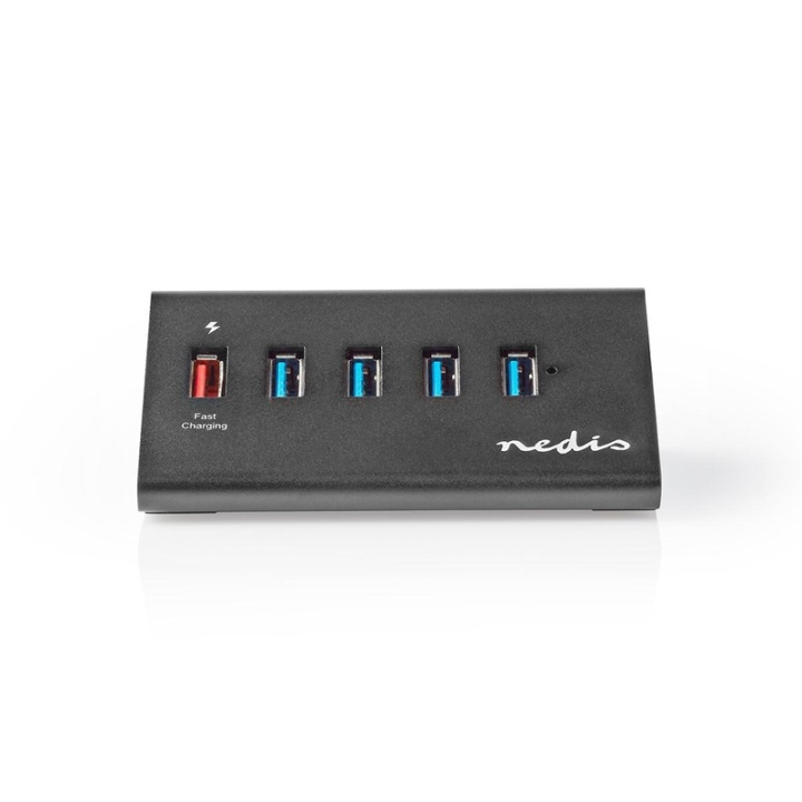 Nedis USB-hub | USB Micro-B Female | USB-A Hun | 5-Port port(s) | QC3.0 / USB 3.2 Gen 1 | Nettstrøm drevet / USB-Strøm | 5 Gbps | 5x USB i gruppen Datautstyr / Datamaskin Tilbehør / USB-Hubs hos TP E-commerce Nordic AB (38-93812)