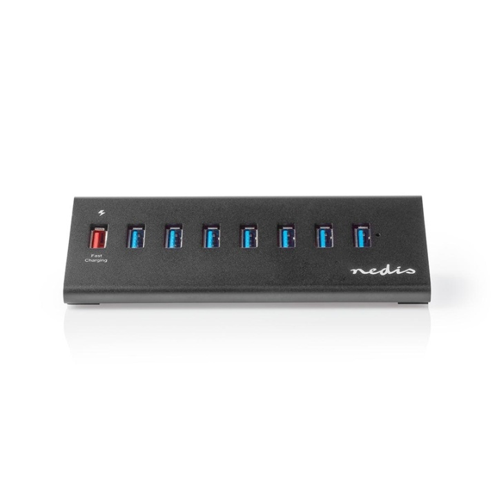 Nedis USB-hub | USB Micro-B Female | USB-A Hun | 8-Port port(s) | QC3.0 / USB 3.2 Gen 1 | Nettstrøm drevet / USB-Strøm | 5 Gbps | 8x USB i gruppen Datautstyr / Datamaskin Tilbehør / USB-Hubs hos TP E-commerce Nordic AB (38-93813)