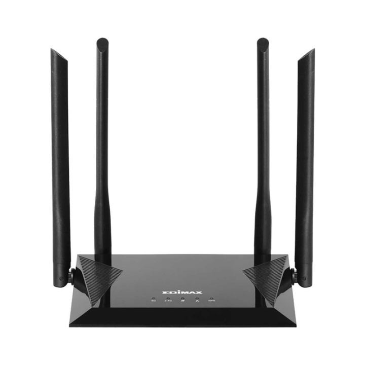 Edimax Trådløst Utstyr Ruter AC1200 2.4/5 GHz (Dual Band) 10/100 Mbit Sort i gruppen Datautstyr / Nettverk / Routere hos TP E-commerce Nordic AB (38-93835)