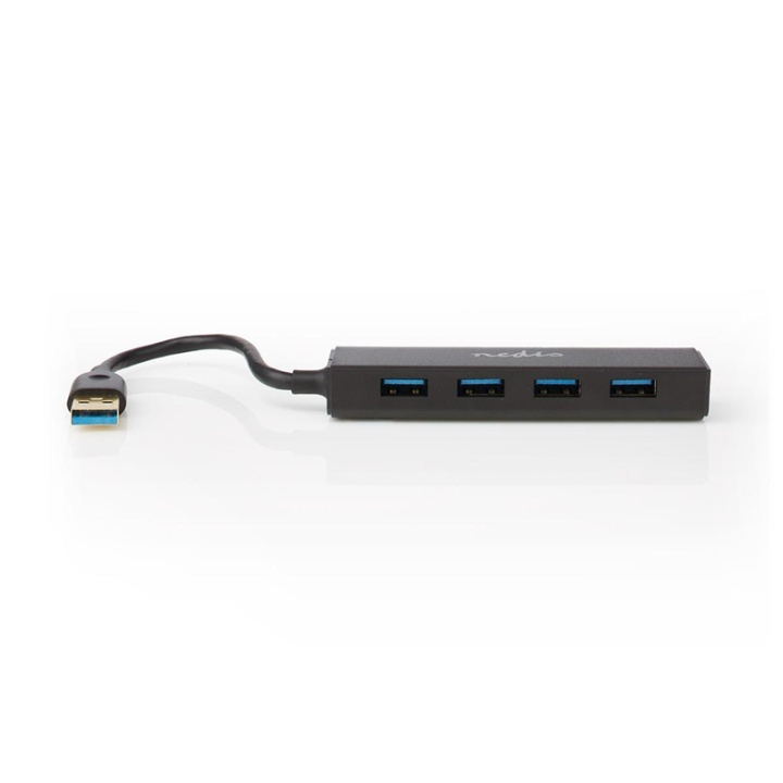 Nedis USB-hub | USB-A Han | USB-A Hun | 4-Port port(s) | USB 3.2 Gen 1 | USB-Strøm | 4x USB i gruppen Datautstyr / Datamaskin Tilbehør / USB-Hubs hos TP E-commerce Nordic AB (38-93845)