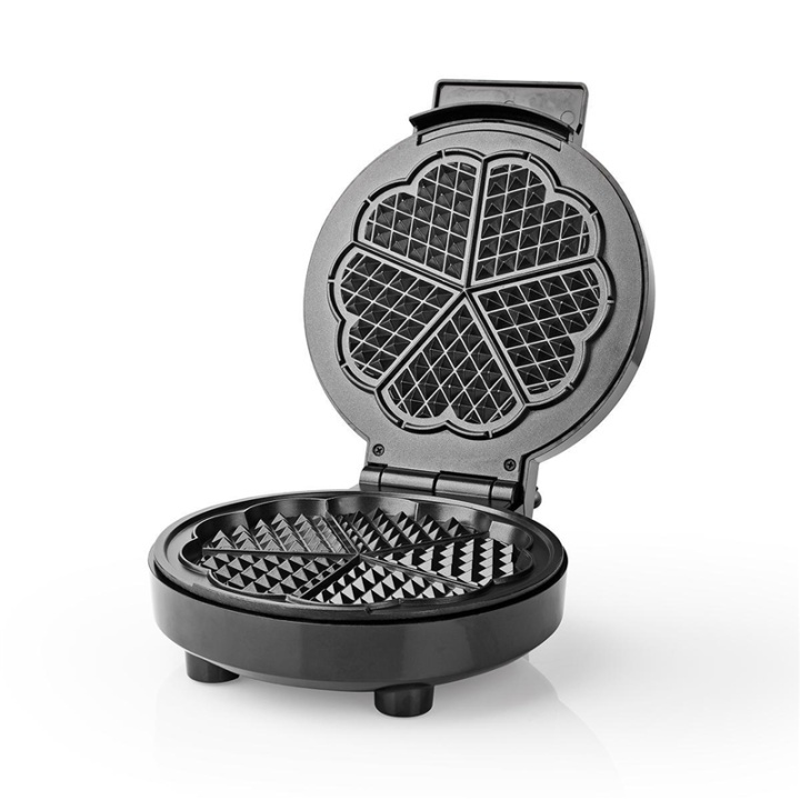 Nedis Waffle Maker | 5 Heart shaped waffles | 19 cm | 1000 W | Automatisk temperaturkontroll | Aluminium / Plast i gruppen HJEM, HUS OG HAGE / Husholdningsapparater / Vaffeljern hos TP E-commerce Nordic AB (38-93911)