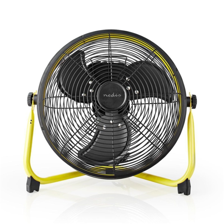 Floor Fan | 300 mm | 3-Trinns | Tiltbar | Gul / Sort i gruppen HJEM, HUS OG HAGE / Vifter og klimaprodukter / Gulvvifte hos TP E-commerce Nordic AB (38-93944)