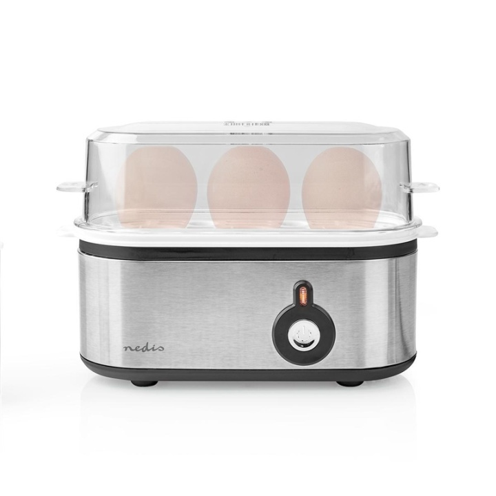 Nedis egg Boiler | 3 Egg | Desilitermål | Aluminium / Sort i gruppen HJEM, HUS OG HAGE / Husholdningsapparater / Ris- og eggkokere hos TP E-commerce Nordic AB (38-93959)