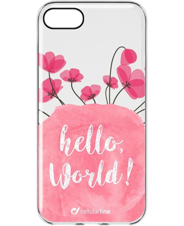 CellularLine Bloom, TPU-skall iPhone 7/8/SE (2. generasjon), gjennomsiktig med blomster i gruppen SMARTTELEFON & NETTBRETT / Mobilbeskyttelse / Apple / iPhone 7 / Deksel hos TP E-commerce Nordic AB (38-94001)