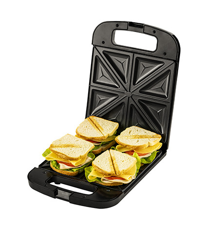 Adler Sandwichgrill for 4 sandwicher i gruppen HJEM, HUS OG HAGE / Husholdningsapparater / Brødristere og toastjern / Bordgriller & Raclette hos TP E-commerce Nordic AB (38-94148)