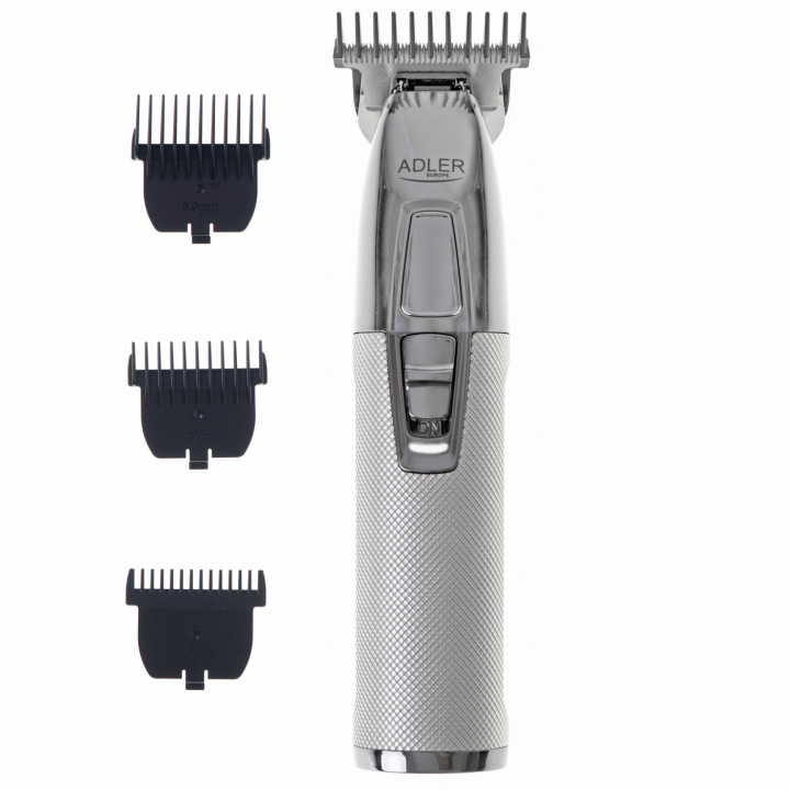 Adler AD 2836s Profesjonell trimmer - USB, sølv i gruppen HELSE OG SKJØNNHET / Hår & styling / Barbering og trimming / Skjeggtrimmere og tilbehør hos TP E-commerce Nordic AB (38-94410)