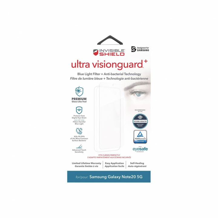 InvisibleShield Ultra Vision Guard skjermbeskytter til Samsung Note 20 i gruppen SMARTTELEFON & NETTBRETT / Mobilbeskyttelse / Samsung hos TP E-commerce Nordic AB (38-94508)
