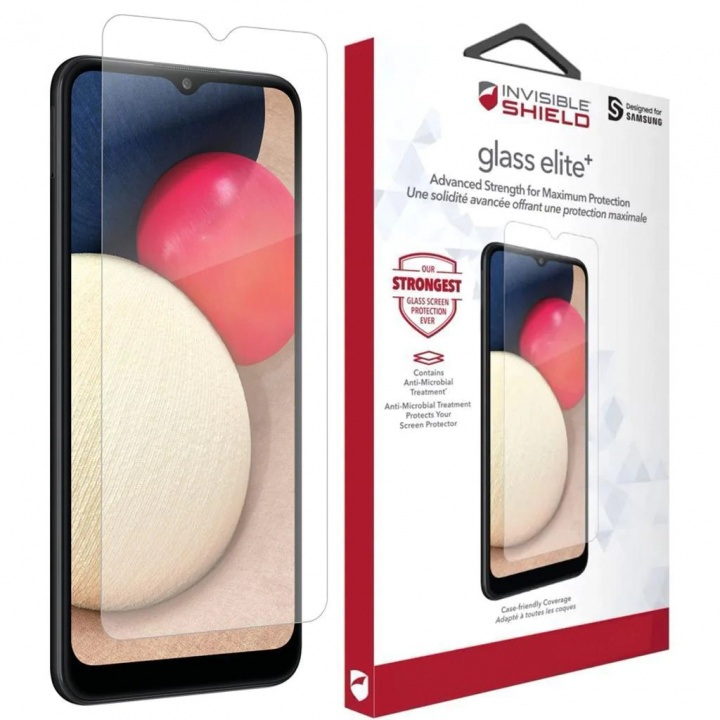 ZAGG InvisibleShield Ultra Clear+ Samsung Galaxy A02s skjerm i gruppen SMARTTELEFON & NETTBRETT / Mobilbeskyttelse / Samsung hos TP E-commerce Nordic AB (38-94514)