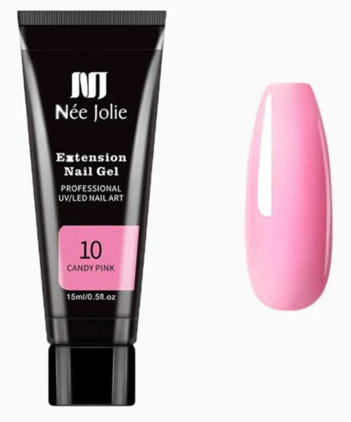 Née Jolie Extension Nail Gel - 10 Candy Pink i gruppen HELSE OG SKJØNNHET / Manikyr/pedikyr / Neglelakk hos TP E-commerce Nordic AB (38-94576)