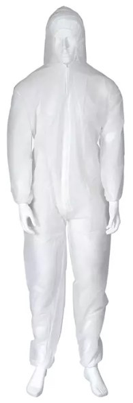 Protective Coverall - engångs overall med huva, Vit i gruppen SPORT, FRITID & HOBBY / Tilbehør / Annet tilbehør hos TP E-commerce Nordic AB (38-94606)