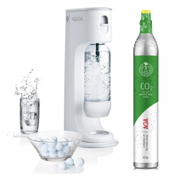 AGA Aqvia Balance (snøhvit) inkl. kullsyrepatron i gruppen HJEM, HUS OG HAGE / Husholdningsapparater / Vann og juice / Kullsyremaskin / Maskiner hos TP E-commerce Nordic AB (38-94722)