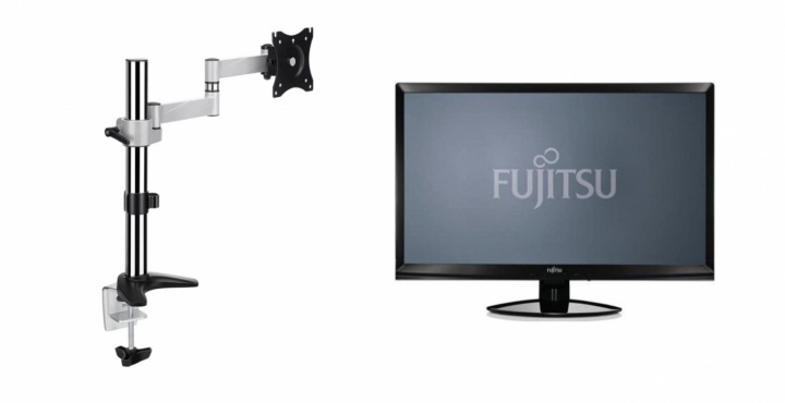 Paket med monitor från Fujitsu och fäste från Andersson - Pre-owned, Klass C i gruppen Datautstyr / Dataskjerm / Dataskjermer hos TP E-commerce Nordic AB (38-94849)