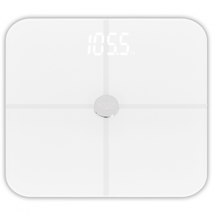 Adler AD 8187 White Smart bathroom scale i gruppen HJEM, HUS OG HAGE / Baderom / Badevekter hos TP E-commerce Nordic AB (38-94913)
