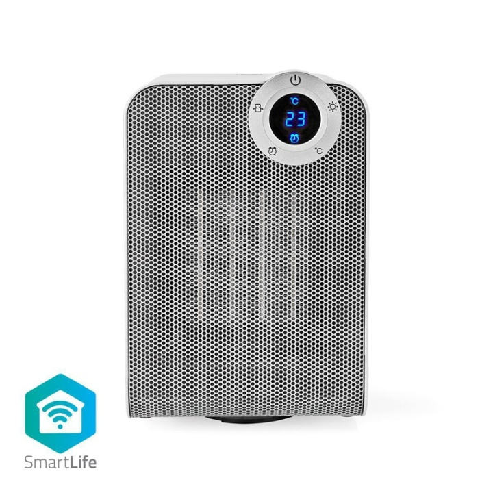 Nedis SmartLife Keramisk PTC Varmevifte | Wi-Fi | 1800 W | 3 Varmeinnstillinger | Svingning | Display | 15 - 35 °C | Android™ / IOS | Hvit i gruppen HJEM, HUS OG HAGE / Vifter og klimaprodukter / Vifteovner hos TP E-commerce Nordic AB (38-95300)